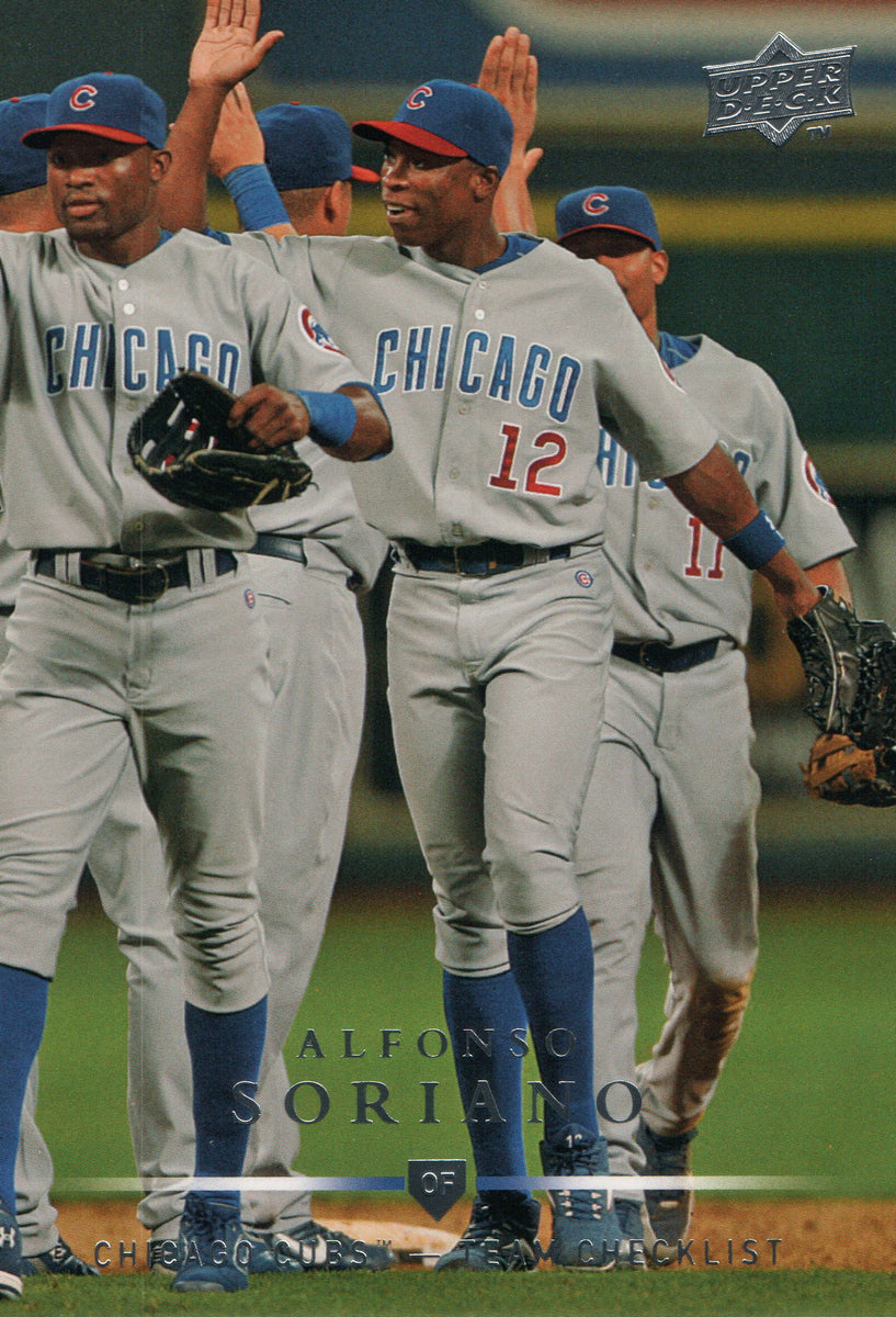358 Alfonso Soriano Team Checklist Chicago Cubs 2008 Upper Deck Serie –  GwynnSportscards