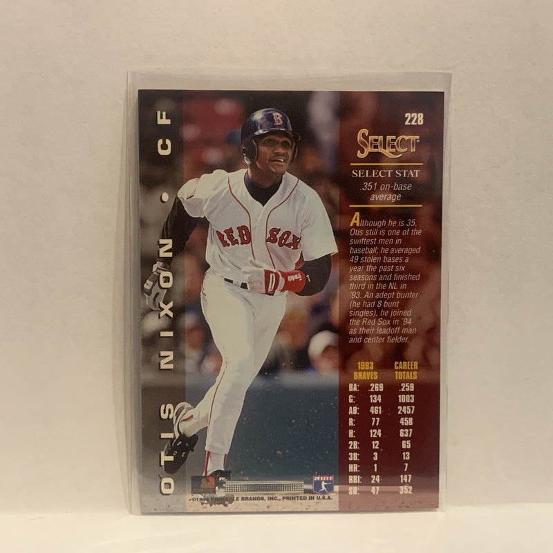 228 Otis Nixon Boston Red Sox 1994 Score Select Baseball Card HJ –  GwynnSportscards