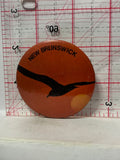New Brunswick Sea Gull Sunset  Button Pinback