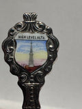 High Level Alberta Oil Derrick  Alberta Souvenir Spoon