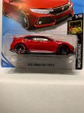 Red 2018 Honda Civic Type R Night Burnerz FYB72 D7C3 2017 Long Card Hot Wheels Diecast Car