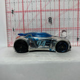 Silver High Voltage HW Racing Super Chromes Hot Wheels Diecast Car
