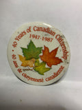 40 Years of Canadian Citizenship 1947 1987  Button Pinback
