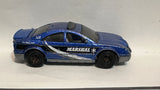 Blue Marshal Police Car ©2001 Matchbox Diecast Car