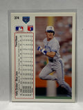 # 374 Kelly Gruber  Toronto Blue Jays 1991 UD Baseball Cards