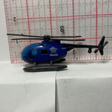 Blue  Police Helicopter P806 Unbranded Aircraft Diecast Car