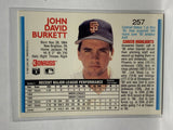 # 257 John Burkett  San Francisco Giants 1992 Donruss Baseball Cards