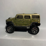 Gold Hummer H2 Hot Wheels Diecast Car