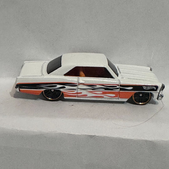 White Flames '66 Nova 2008 K8141 Hot Wheels Diecast Car