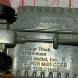Yellow Wrecker Truck Depanneuse 2002 McDonalds  Matchbox Diecast Car