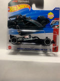 Black Forumla 1 Petronas Mercedes-AMG  Track Aces HYX78 N521 2024 Short Card Hot Wheels Diecast Car