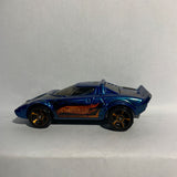 Blue Lancia Stratos HW Race Series Hot Wheels Diecast Car