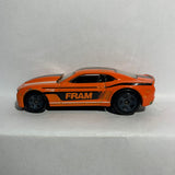 Orange FRAM '13 COPO Camaro Speed Graphics Hot Wheels Diecast Car