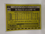 # 107T John Russell  Texas Rangers 1990 Topps Baseball Cards