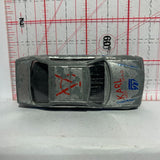 Silver Mercedes-Benz C124-W124 Coupe Race Car Unbranded Diecast Car