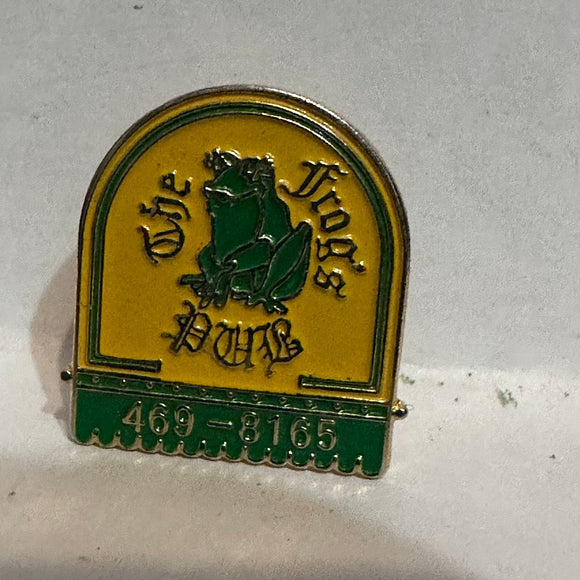 The Frog Pub Logo Sign  Lapel Pin