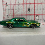 Green Flames '69 Dodge Coronet Superbee L9920 Hot Wheels Diecast Car