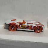 White #10 Flames Fast Felion 2008 Hot Wheels Diecast Car