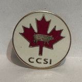 CCSI Pork Canada Maple Leaf Hog  Lapel Pin