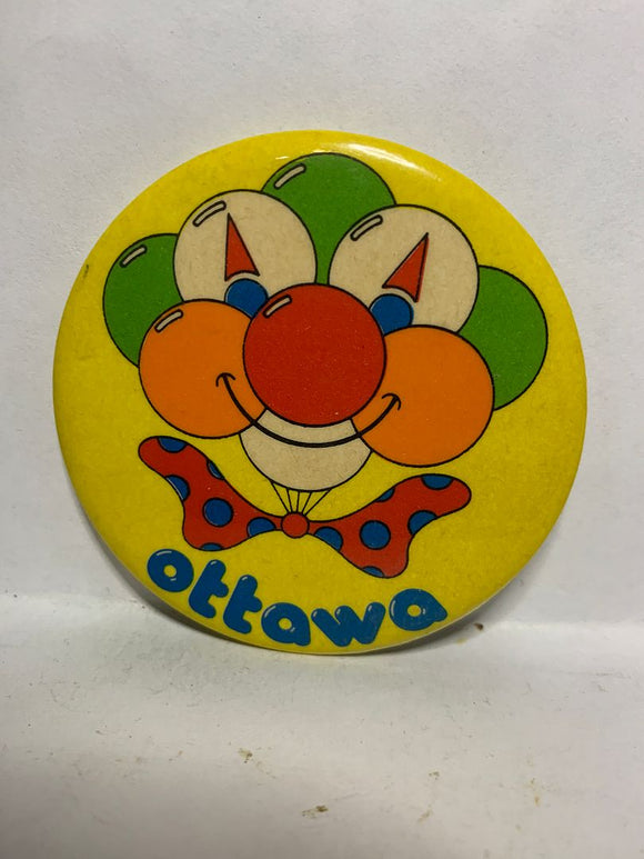 Ottawa Balloon Clown Face  Button Pinback