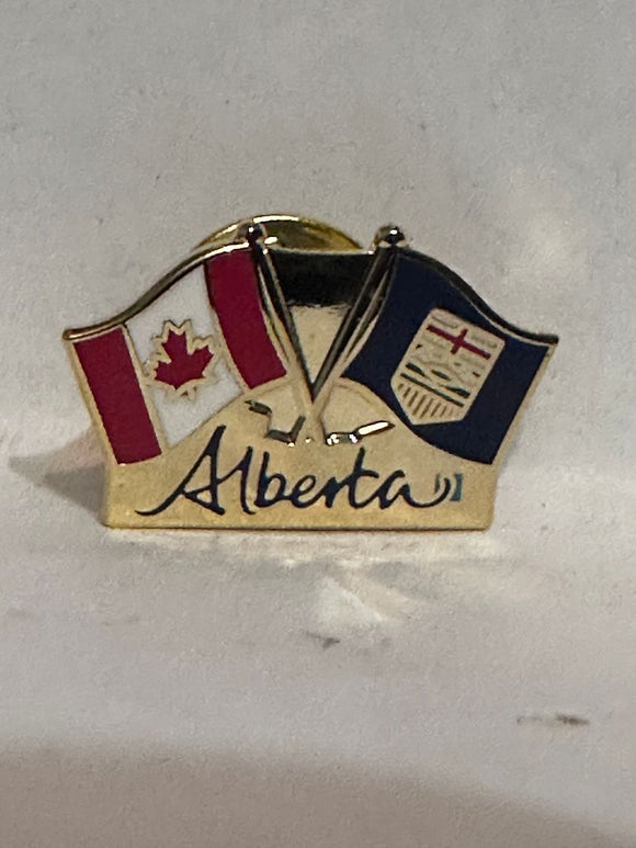 Alberta Canada Friendship Flags  Lapel Pin