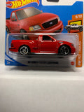 Red '99 Ford F-150 SVT Lightning HW Hot Trucks GRY97 M521 2018 Short Card Hot Wheels Diecast Car