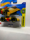 Yellow Flippin Fast Experomotors HYX88 N521 2024 Short Card Hot Wheels Diecast Car