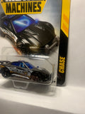 Black Police Chase Car  2020 Long Card Zuru Metal Machines Diecast Car