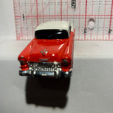 Red White 1955 Chevrolet Bel Air Fresh Metal Maisto Diecast Car