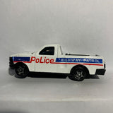 White Police Highway Patrol Pickup Truck 8073-B Suntoys Diecast Car