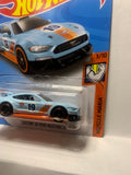 Blue Custom '18 Ford Mustang GT Muscle Mania FYB67 D7C3 G1 2018 Long Card Hot Wheels Diecast Car