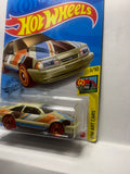 White '92 Ford Mustang HW Art Cars GHF95 D7C6 2018 Long Card Hot Wheels Diecast Car