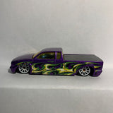 Purple Steel Flame Truck Low Rider Hot Wheels Diecast Car