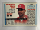 # 233 Felix Jose  St Louis Cardinals 1992 Donruss Baseball Cards