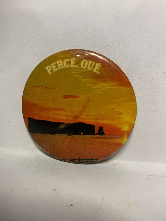 Perce Que Beach Sunset  Button Pinback