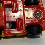 Yellow Pedal Driver Fun Park Hot Wheels Diecast Car