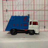 Blue White #36 Colectomatic Refuse Truck Superfast Matchbox Diecast Car