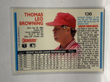 # 136 Tom Browning  Cincinnati Reds 1992 Donruss Baseball Cards