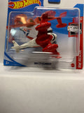 Red White Water Bomber HW Rescue GTB83 M521 2018 Short Card Hot Wheels Diecast Car