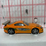 Orange 'Toyota Supra Fast & Furious Hot Wheels Diecast Car