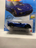 Blue '19 Corvette ZR1 Convertible Factory Fresh GHF01 D7C6 2018 Long Card Hot Wheels Diecast Car