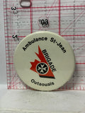 Ambulance St Jean Brigade Outaouais Logo  Button Pinback