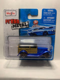 Blue 1932 Ford Woody Wagon Fresh Metal 2017 Short Card Maisto Diecast Car
