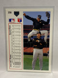 # 258 Jose Lind  Pittsburgh Pirates 1991 UD Baseball card