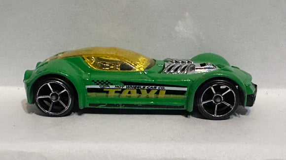 Green Taxi Ballistik 52939 2001 Hot Wheels Diecast Car