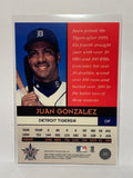 # 20 Juan Gonzalez  Detroit Tigers 2000 Vanguard Baseball Cards
