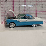 White Blue 1955 Ford Crown Victoria 2000 Playing Mantis Diecast Car