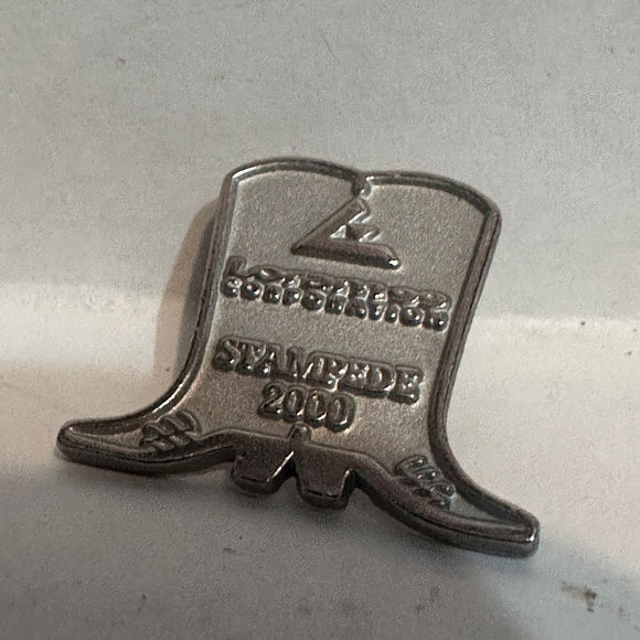 Loram99 Corporation Stampede 2000 Cowboy Boots  Lapel Pin