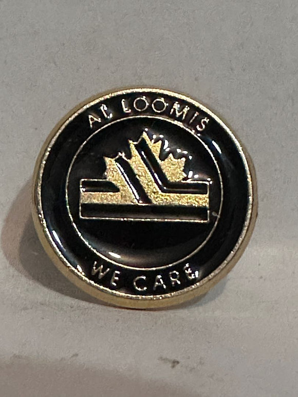 At Loomis We Care Logo  Lapel Pin