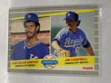 # 646 Luis Santos Jim Campbell Kansa City Royals 1989 Fleer Baseball card
